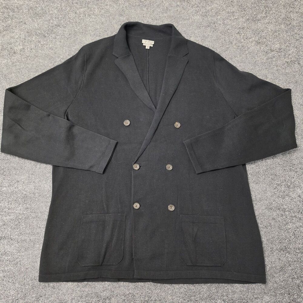 OOBE Brand East Bay Cardigan Double Breasted Sweater Black Mens XXL Italy